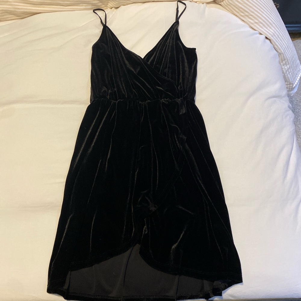 Abercrombie & Fitch Black Velvet Slip Dress